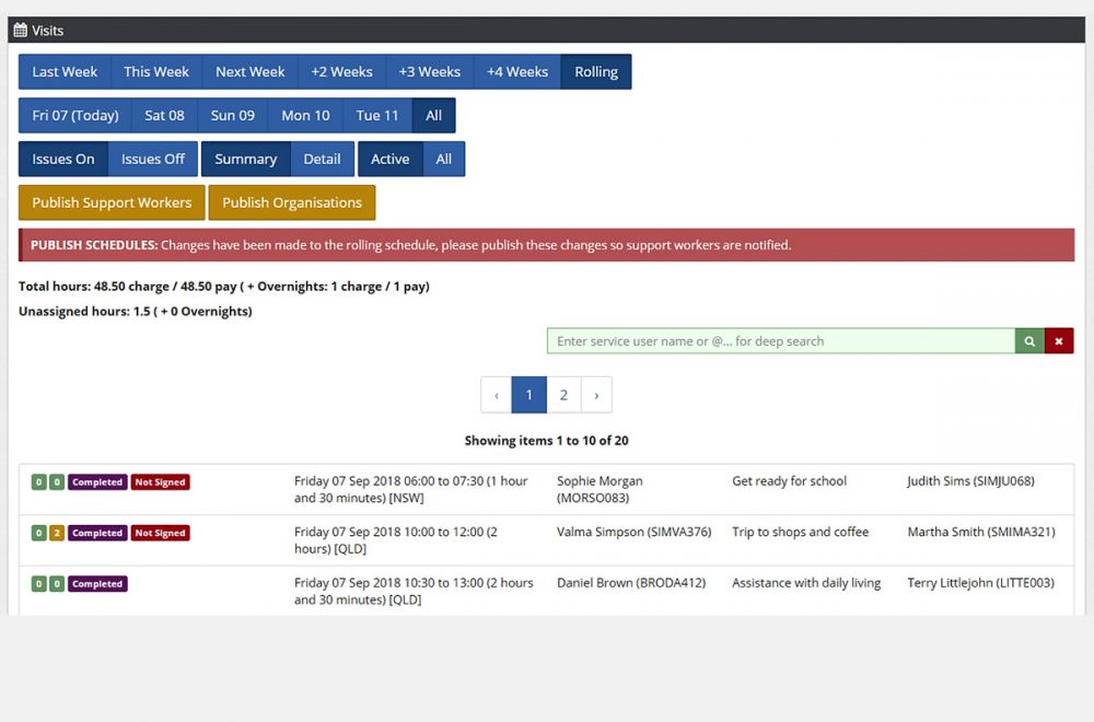 Intuitive scheduling